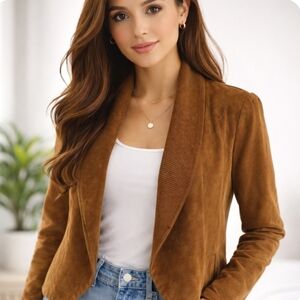 ⭐️Host Pick ⭐️Dakota | Brown Suede Leather Draped Jacket